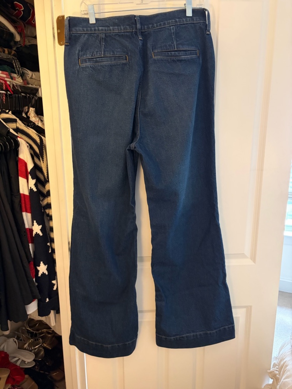 J. Crew High-Rise Wide-Leg Button-Fly Jeans in Blue Wash - Picture 5 of 7